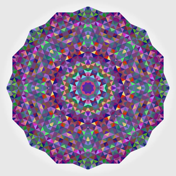 抽象デジタル多色幾何花 — ストックベクタ