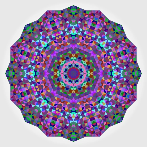 Abstrakt Digital Multicolor geometriska blomma — Stock vektor