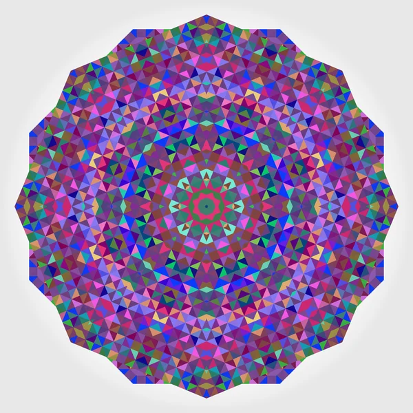 Abstrakt Digital Multicolor geometriska blomma — Stock vektor