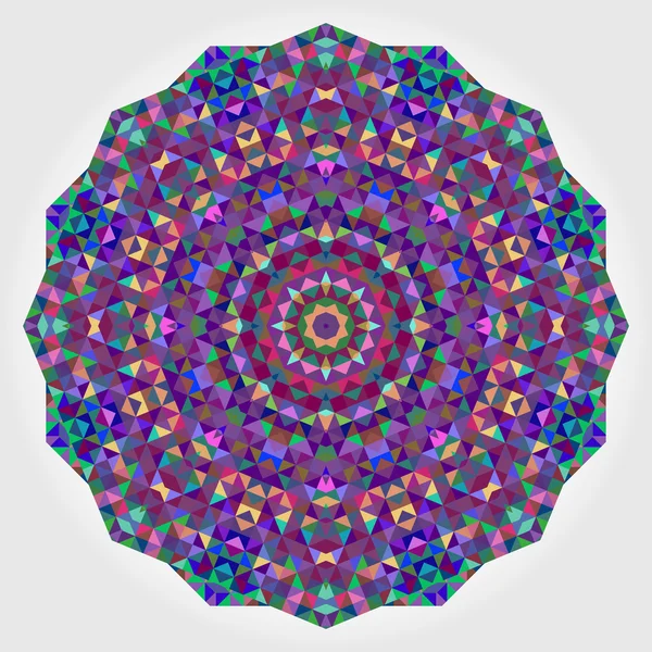 Abstrakt Digital Multicolor geometriska blomma — Stock vektor