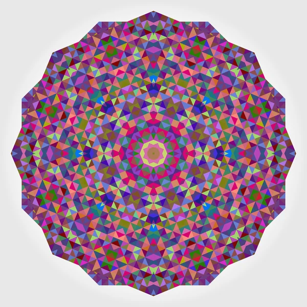 Abstrakt Digital Multicolor geometriska blomma — Stock vektor