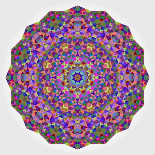 Abstrakt Digital Multicolor geometriska blomma — Stock vektor