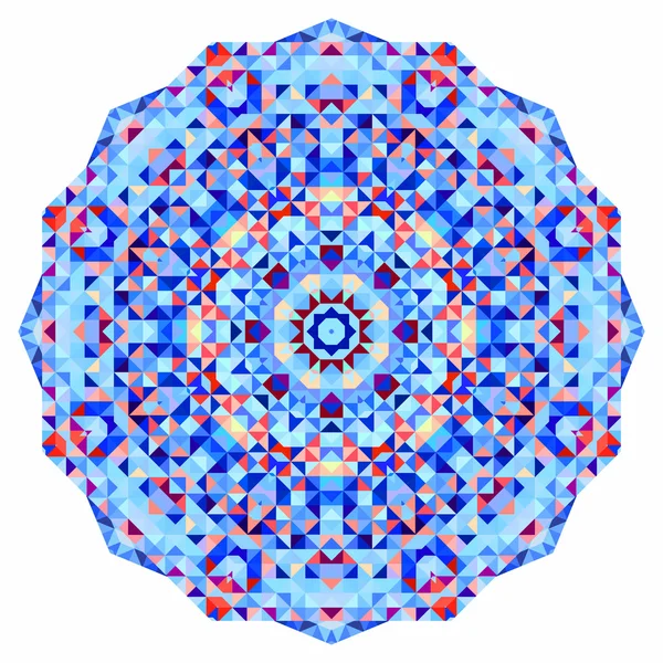 Fondo de círculo colorido abstracto. Mandala vectorial geométrico. Banner mosaico de formas geométricas — Vector de stock