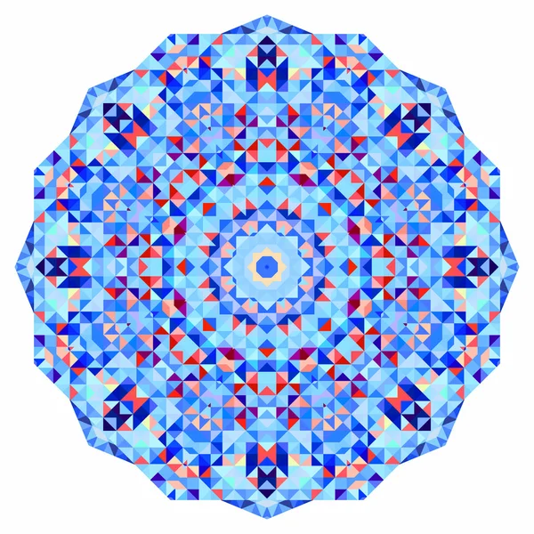 Абстрактный красочный фон круга. Геометрическая векторная мандала. Мозаичное знамя геометрической формы — стоковый вектор