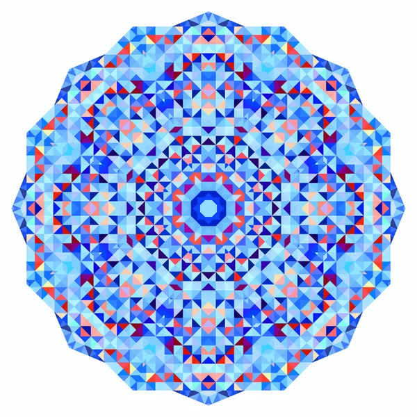 Résumé fond de cercle coloré. Mandala vecteur géométrique. Bannière mosaïque de formes géométriques — Image vectorielle