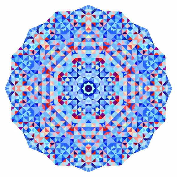 Abstrakti värikäs ympyrä tausta. Geometrinen vektori Mandala. Geometriset mosaiikkiliput — vektorikuva