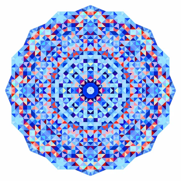 Fondo de círculo colorido abstracto. Mandala vectorial geométrico. Banner mosaico de formas geométricas — Vector de stock