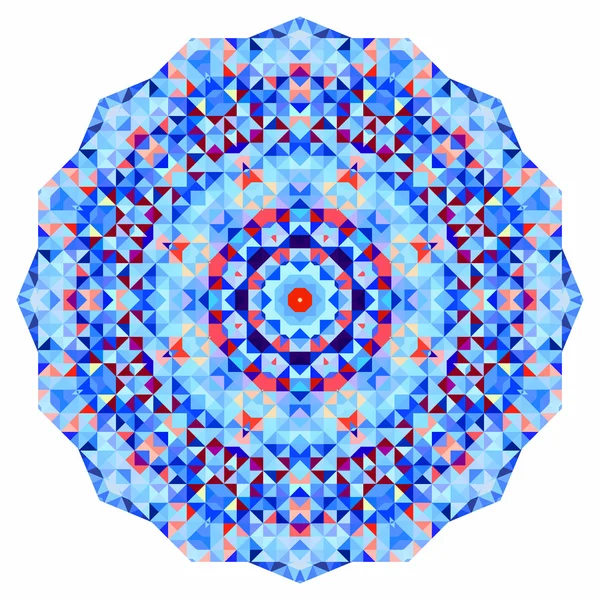 Fondo de círculo colorido abstracto. Mandala vectorial geométrico. Banner mosaico de formas geométricas — Vector de stock