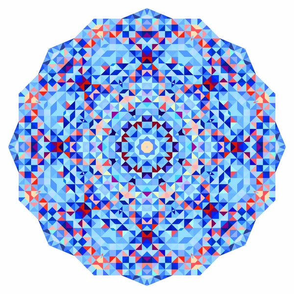 Abstrakte bunte Kreiskulisse. geometrisches Vektormandala. Mosaik-Banner geometrischer Formen — Stockvektor