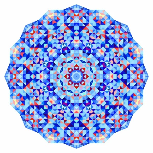 Soyut renkli daire zemin. geometrik vektör mandala. Mozaik afiş geometrik şekiller — Stok Vektör