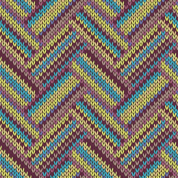 Patrón de punto sin costura. Plantilla tribal repetitiva multicolor — Archivo Imágenes Vectoriales