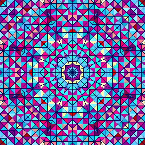 Abstracte kleurrijke digitale decoratieve bloem. geometrische contrast lijn ster en blauw roze rood cyaan kleur artistieke achtergrond — Stockvector