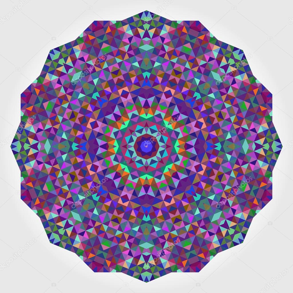 Abstract Digital Multicolor Geometrical Flower