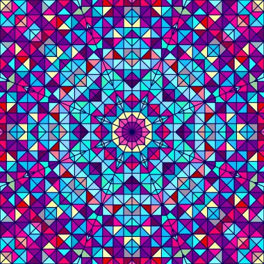 soyut renkli dijital dekoratif çiçek. sanatsal zemin renkli geometrik kontrast hat yıldız ve mavi pembe kırmızı mavi