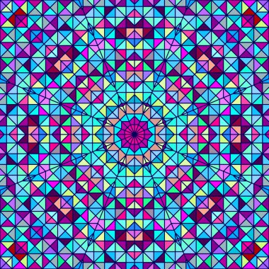 soyut renkli dijital dekoratif çiçek. sanatsal zemin renkli geometrik kontrast hat yıldız ve mavi pembe kırmızı mavi