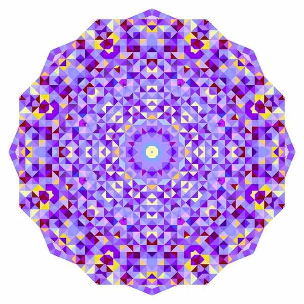 Astratto sfondo cerchio colorato. Mosaico banner rotondo di blu viola rosso arancio giallo bianco forme geometriche colore — Vettoriale Stock