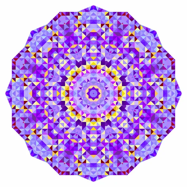 Astratto sfondo cerchio colorato. Mosaico banner rotondo di blu viola rosso arancio giallo bianco forme geometriche colore — Vettoriale Stock