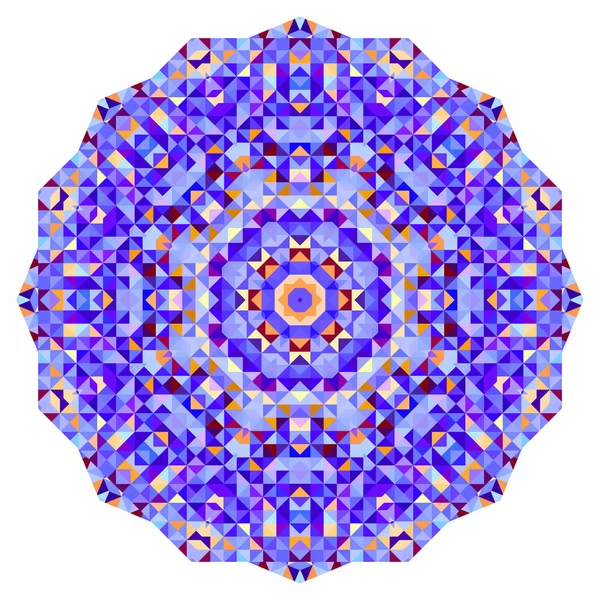 Fondo de círculo colorido abstracto. Mosaico banner redondo de azul violeta rojo naranja amarillo blanco color formas geométricas — Archivo Imágenes Vectoriales