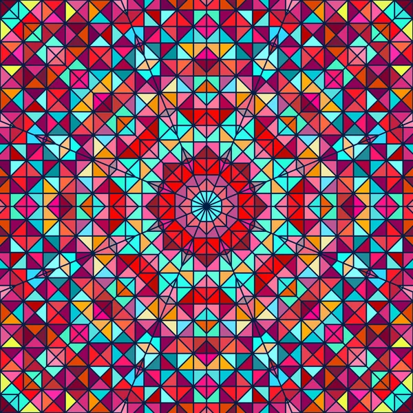 Flor decorativa digital colorida abstrata. Contraste geométrico — Vetor de Stock