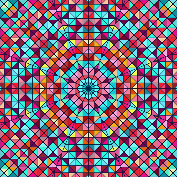 抽象炫彩的数字装饰花卉。几何对比 — 图库矢量图片