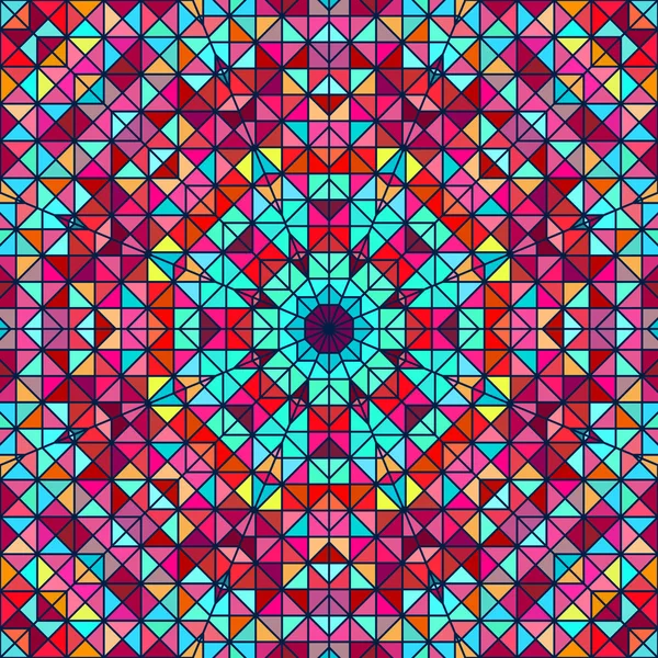 Abstrakte bunte digitale dekorative Blume. geometrischer Kontrast — Stockvektor