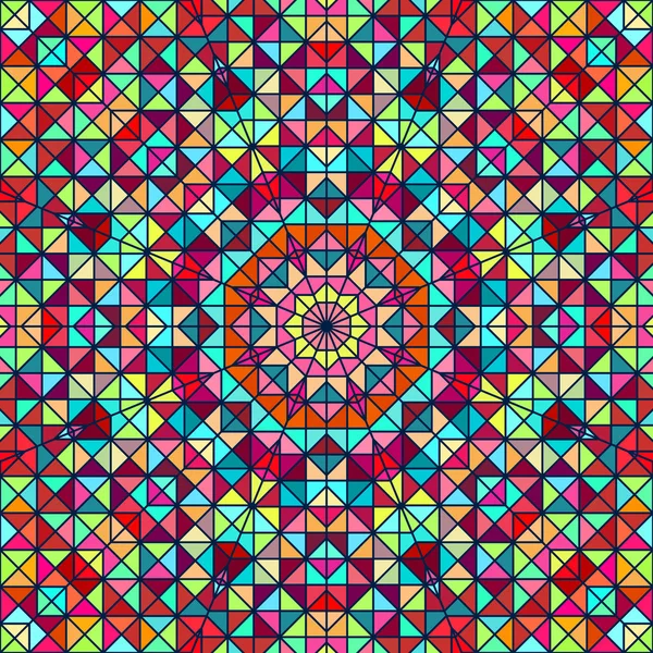 Abstrakte bunte digitale dekorative Blume. geometrischer Kontrast — Stockvektor