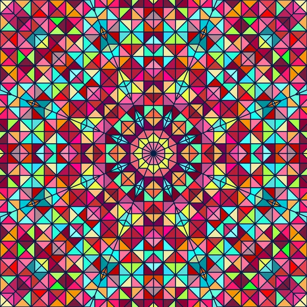 Flor decorativa digital colorida abstracta. Contraste geométrico — Archivo Imágenes Vectoriales