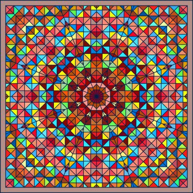 soyut renkli dijital dekoratif çiçek. geometrik kontrast 