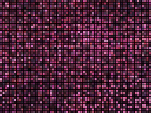 Fondo abstracto de mosaico. Mosaico cuadrado de píxeles. Luces disco rojo — Vector de stock