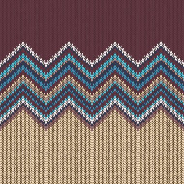 Dikişsiz örgü modeli ile dalga süsleme