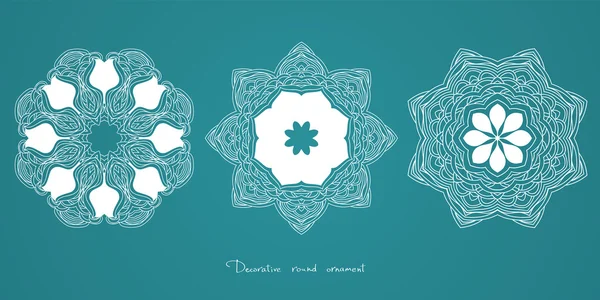 Mandala. Éléments décoratifs ethniques Indien, Islam, motifs arabes — Image vectorielle