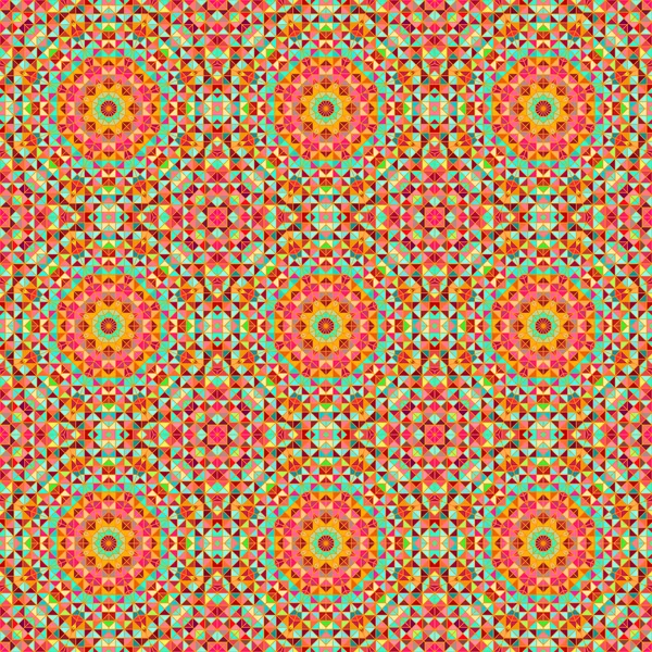 装飾的なシームレス パターン。抽象的な赤の幾何学的ベクトル — ストックベクタ