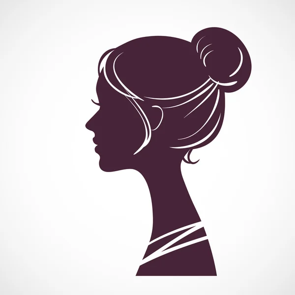 Vrouwen silhouet hoofd — Stockvector