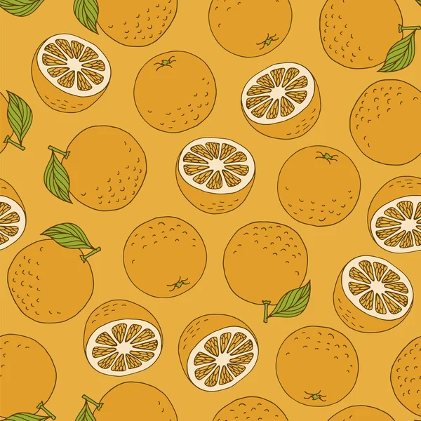 Fond orange, motif sans couture vectoriel — Image vectorielle