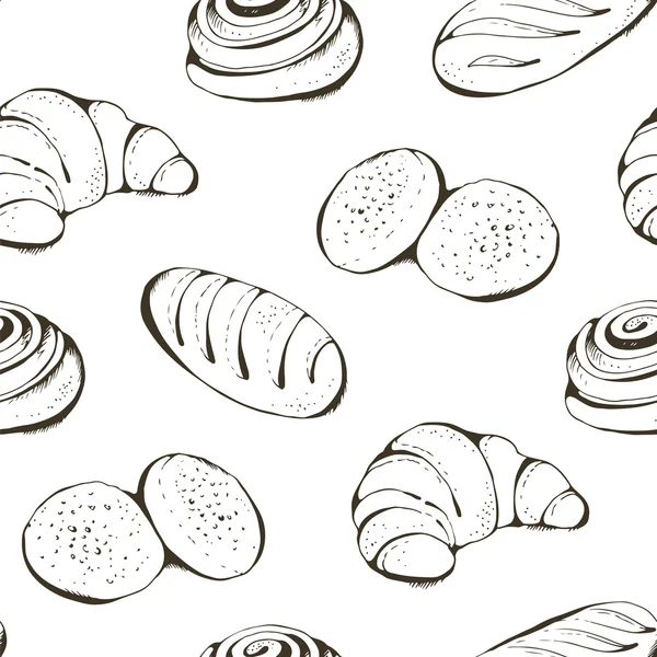 Seamless pastry vector pattern — Stock Vector