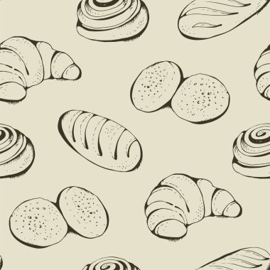 Seamless bej modeli ile el çekilmiş pasta