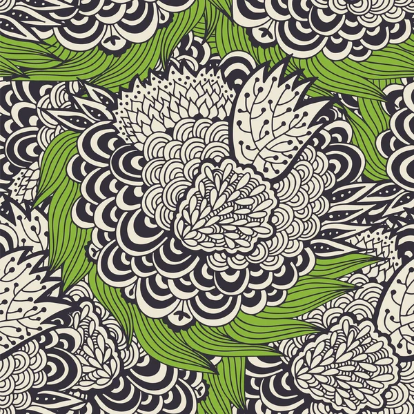 Fondo floral vintage sin costuras — Archivo Imágenes Vectoriales