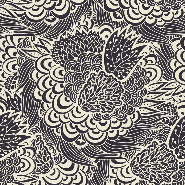 Fondo floral vintage sin costuras — Vector de stock