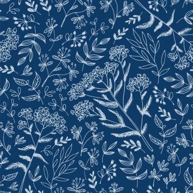 Sorunsuz vektör çiçek deseni