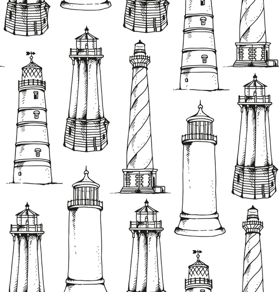 灯台ベクトル パターン — ストックベクタ