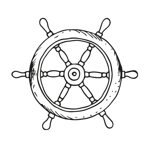 Ship wheel illustration — Stock Vector