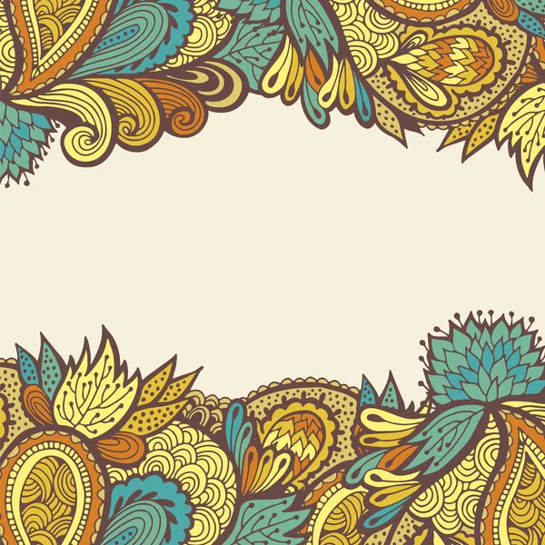 装飾的な花のカードのデザイン、招待のためのベクターテンプレート — ストックベクタ