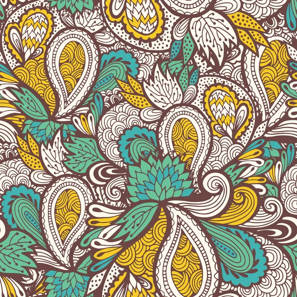 Patrón sin costura floral, textura de hierbas de flores — Archivo Imágenes Vectoriales