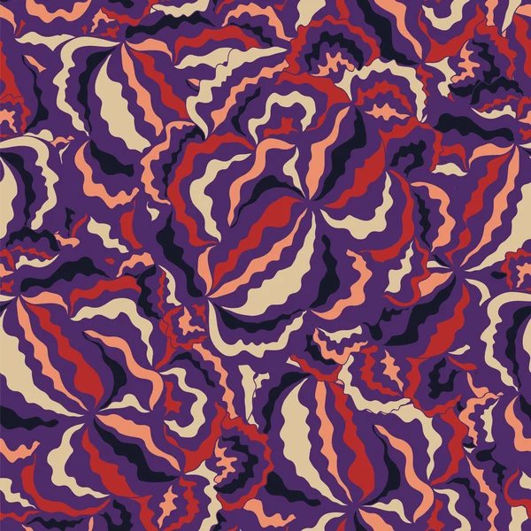 抽象的な波の装飾を持つシームレスなベクトルパターンの背景 — ストックベクタ