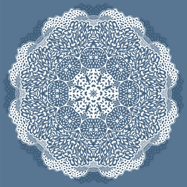 Круглый декоративный орнамент, цветочный узор, векторная иллюстрация — стоковый вектор