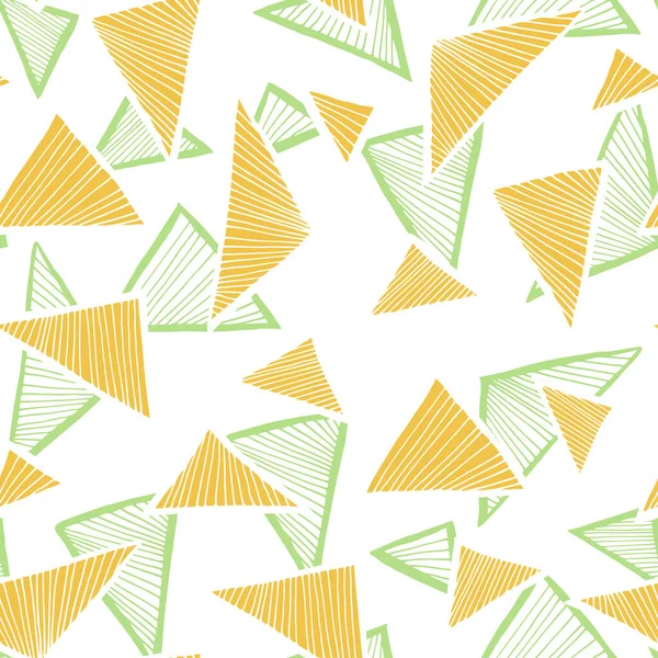 Modèle Vectoriel Sans Couture Triangle Simple Fond Dessiné Main Doodle — Image vectorielle