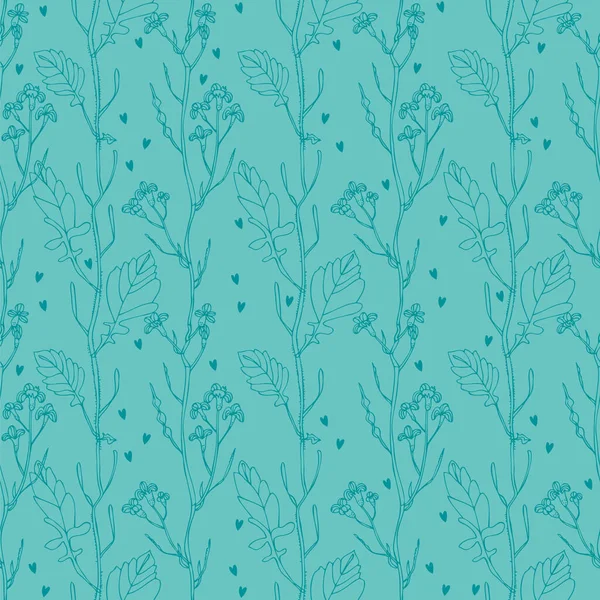 Çiçek karalama deseni, vektör el çizimi çiçek arkaplanı