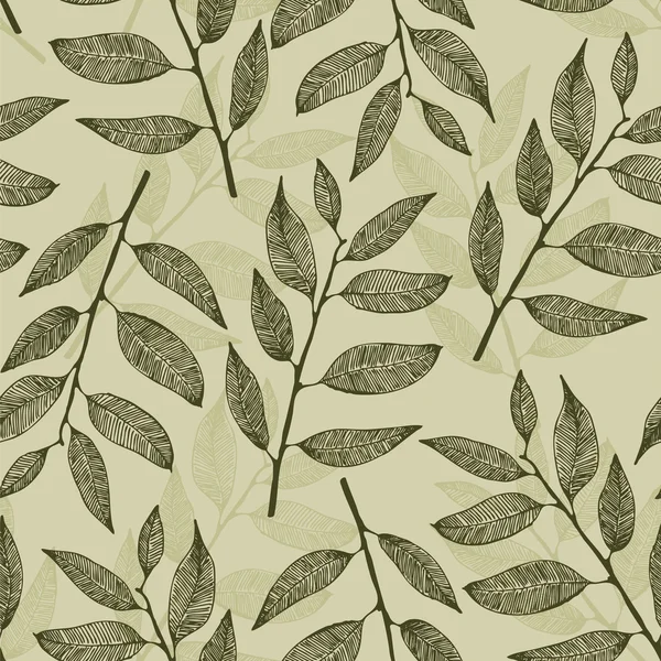 Modello di foglie — Vettoriale Stock