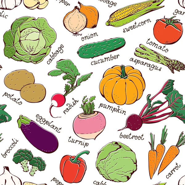 Vegetable pattern — Stock Vector