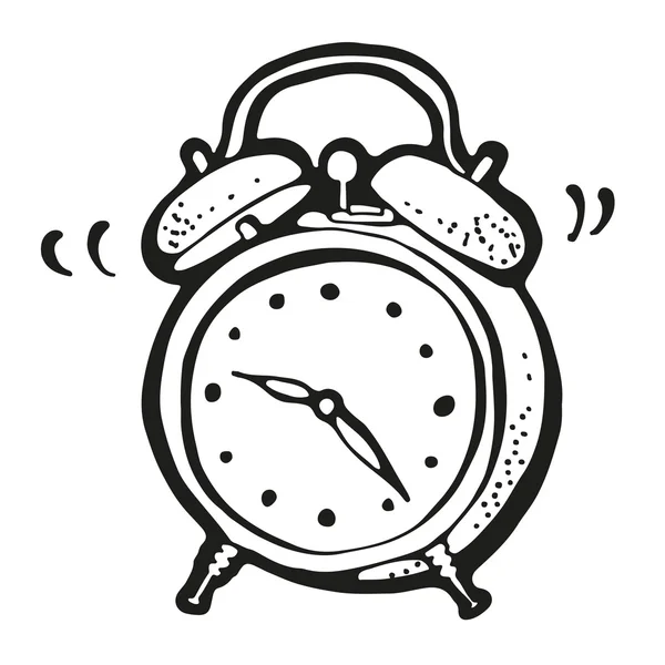Timbre despertador reloj dibujo — Vector de stock